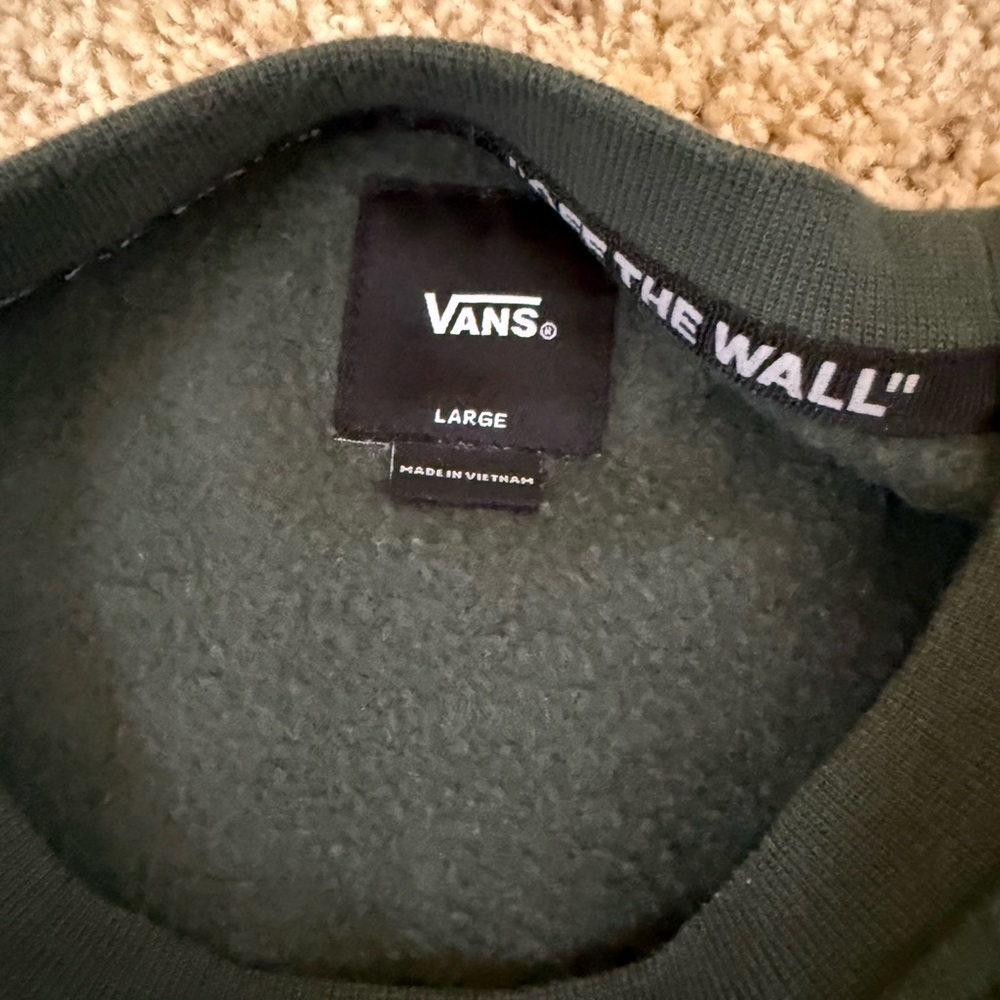 Vans kids Crewneck Sweatshirt in Forest Green with Chest Logo - Picture 4 of 4
